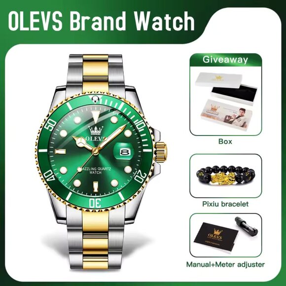 OLEVS Original Men's Stainless Steel Waterproof Quartz Watch - Picture 4 of 4